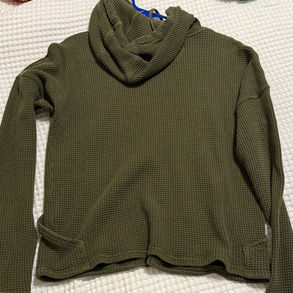 Carhartt Women's Cowl Neck Sweater in Olive - Picture 4 of 5